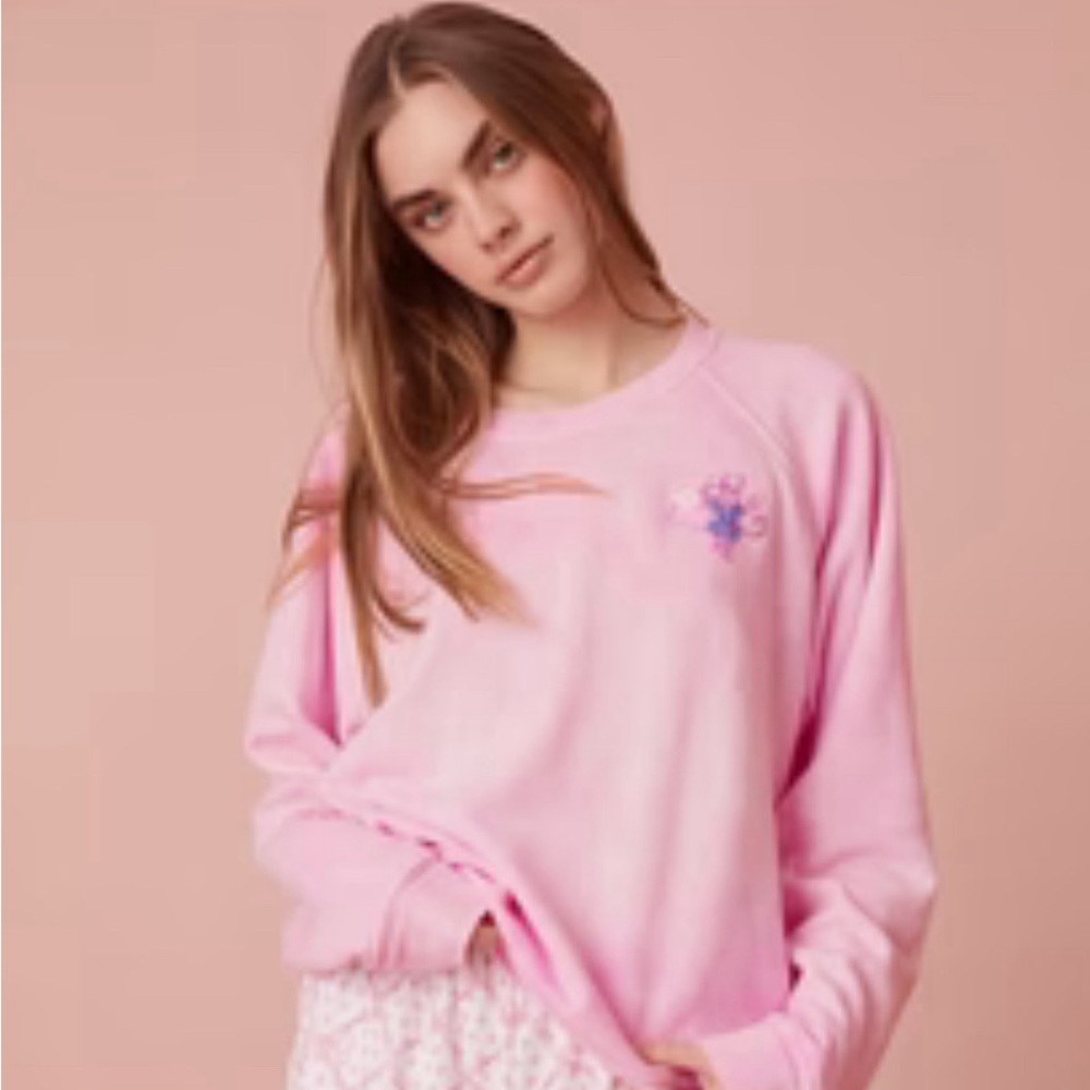 Roller Rabbit x LoveShackFancy Monkeys Just Want to Have Fun Crewneck NWT